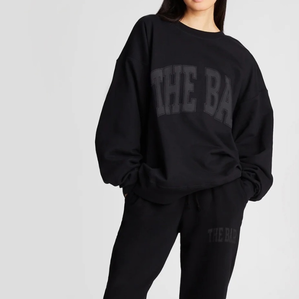 The Bar Black Crew Neck Sweater